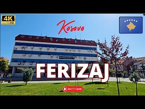 Ferizaj Walking Video Sunday, Kosovo [4K/60fps]
