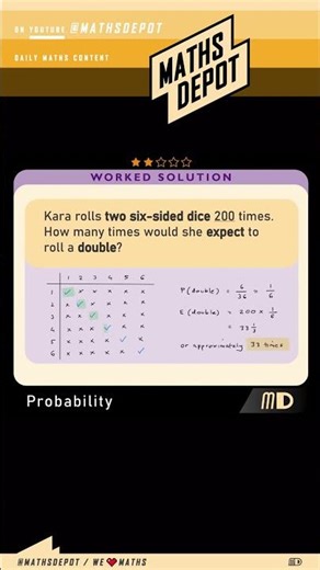 Predict the Future with MATHS! 🎲 (Expected Value Explained) #mathsshorts #shorts #maths #gcsemaths