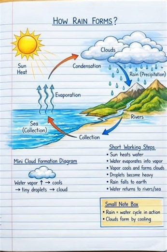 🌧️ How Rain Forms? Easy Water Cycle Explained!