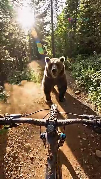 INSANE GoPro: Biker Encounters a Grizzly Bear 😱🐻🏍️ | Wilderness Footage 2025 #sora2