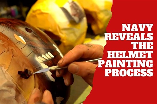 Navy reveals stunning four-hour helmet painting process ahead of rivalry showdown
