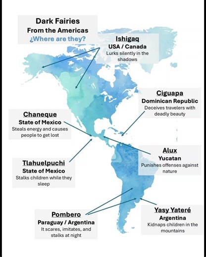 What are dark fairies? and where are they found in the Americas?