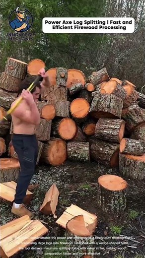 Power Axe Log Splitting | Fast and Efficient Firewood Processing