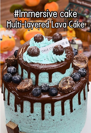 Multi-layered Lava#cake #asmr | panna cotta