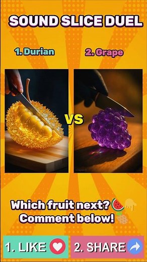 Durian vs Grapes 🍇🔪 Ultimate Cutting Sound ASMR Battle! #asmr #flyxo