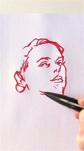 Mastering Freehand Portrait Sketching with Brush Pens