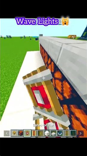 Minecraft Redstone Wave Lights 🤯 Easy 10 Sec Build #shorts
