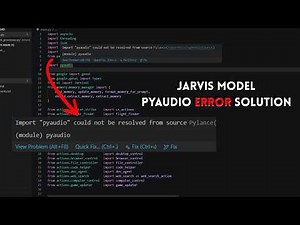 Fix PyAudio Error in 2 Minutes — JARVIS AI Setup