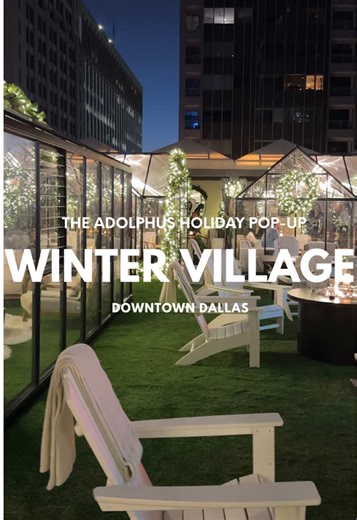 Rooftop Winter Village at The Adolphus Hotel