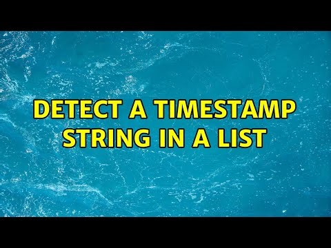 detect a timestamp string in a list