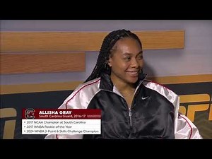 Allisha Gray Interview with DT and Sue during SC vs Texas WBB Final Four Game