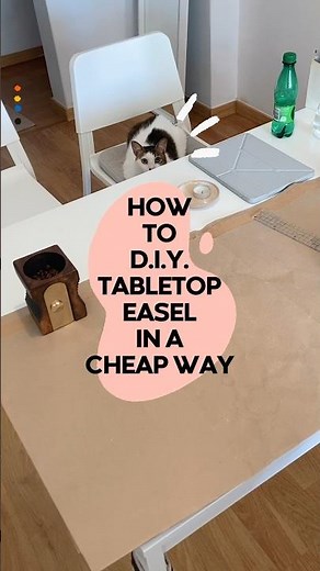 🎨 How to D.I.Y. Tabletop Easel? 🎨#artistlife #arthack #lifehack #TravieeArt #ikeahack #diy #craft