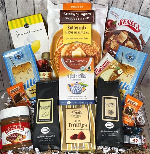 Gourmet Breakfast Gift Box, Breakfast Gift Basket, Brunch Box, Family Care Package, Gift for Couples, Housewarming Gift , Pancakes & Coffee - Etsy