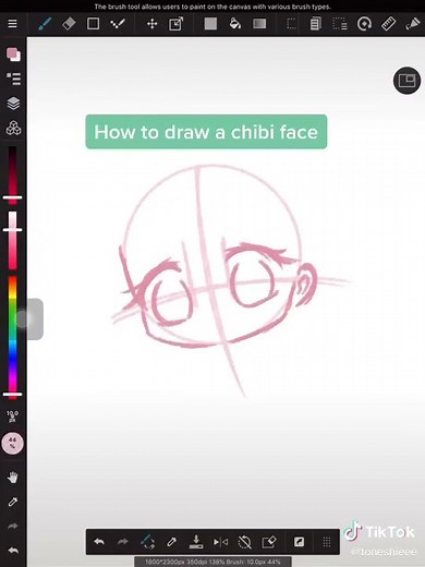 How to draw a chibi face tutorial i found on Pinterest (NOT MINE!!)