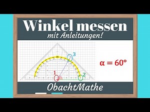 Measuring angles with instructions | explained simply | various methods | ObachtMathe