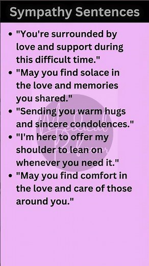 Sympathy Sentences | English Sentences For Daily Use #learnenglish #shorts