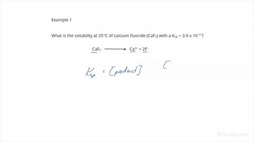 How to Calculate Ksp or Solubility of a Salt in the Presence of a Common Ion | Chemistry | Study.com