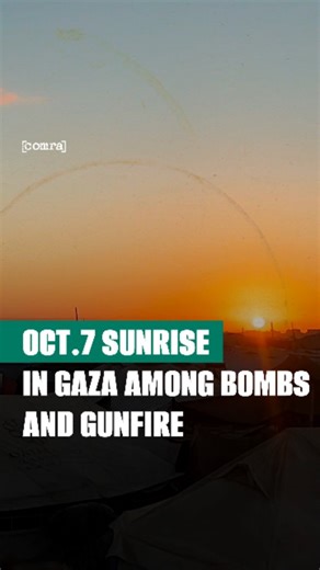 [comra] on Instagram: "[comra] reporters in Gaza captured the sunrise as it illuminated the aftermath of two years of genocidal war against the Palestinian people. Columns of smoke could be seen in the distance, rising behind the rubble, while the sound of continuous gunfire echoed in the background. As Western and mainstream media publish headlines about ceasefires, the Israeli army continues its military escalation on the besieged Strip. According to official data, at least 67,160 people — inc