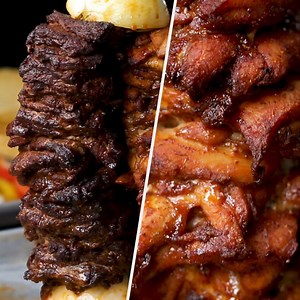 Kebabs for everyone at home! Recipes: https://tasty.co/compilation/5-delicious-kebabs-you-can-make-at-home | Tasty