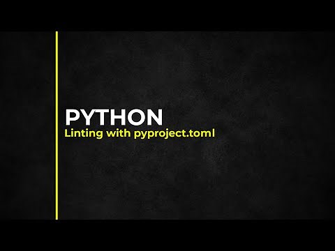 Python Linting with black and pyproject.toml