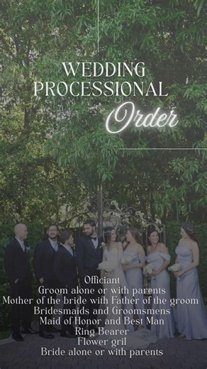If you’re getting married, you NEED to know this💍 Wedding Processional order #bridetobe #miamibride