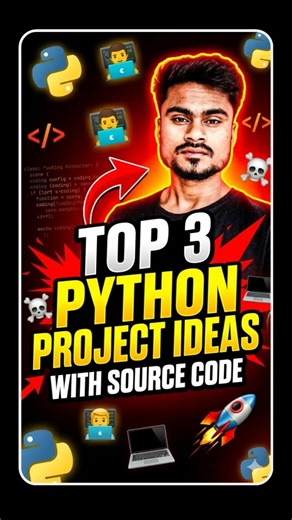 Top 3 Python Project ideas with Source Code. #python #shorts #cseprojects