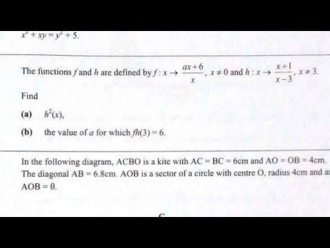 Additional Mathematics Paper 1 Exam Revisions - Functions