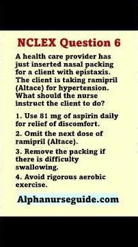 39 - NCLEX Questions and Answers with Rationales | NCLEX Review 2026 | NCLEX RN & LPN Review 2026