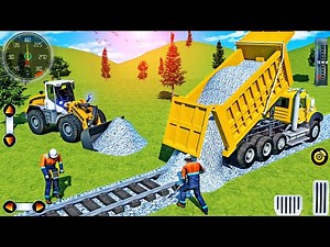 Train Building Construction Simulator 3D - Bridge JCB Heavy Excavator Driving - Android GamePlay