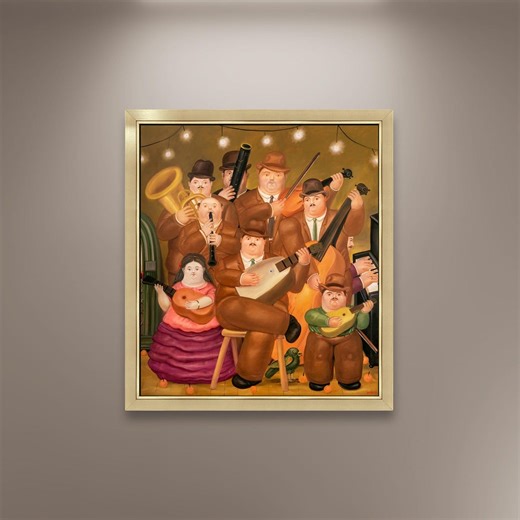 Fernando Botero the Musicians Art Print: Framed Canvas, Naive Art - Etsy
