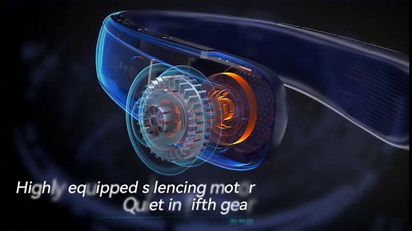 Portable Neck Fan Air Conditioner with LED Display,5 Speeds,Rechargeable Bladeless Cooling Neck Fan Operated Wearable Personal Fan For Travel, Outdoor, Indoor,and Sports (WHITE)