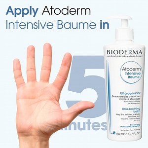 9.2K views · 11 reactions | Did you know that 5 minutes is all you need to apply Atoderm Intensive Baume all over your face and body! So say goodbye to struggling to apply your emollient daily and hello to soothed, nourished and repaired skin: https://bit.ly/2LFkz30 #Bioderma #AtodermIntensiveBaume #SkinHealth #AtopicSkin #SkinCare #SavingSkinAndMore | BIODERMA | Facebook