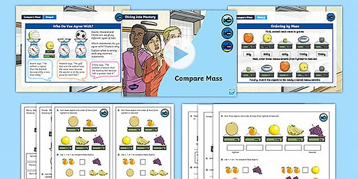 Year 3 Diving into Mastery: Step 5 Compare Mass Teaching Pack