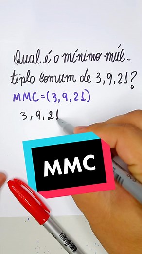 Mínimo Múltiplo Comum: MMC de 3, 9 e 21