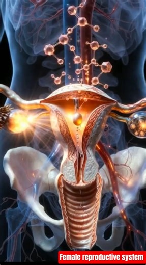Female Reproductive System Explained #science #biology #shorts​
