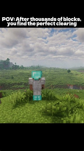 POV: After thousands of blocks, you find the perfect clearing #minecraft #minecraftshorts #gaming