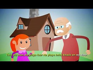 KARAOKE This Old Man He Plays One, Nursery Rhymes, Children Kids Songs Music Lyrics