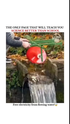 UNIVERSE | SCIENCE | TECHNOLOGY on Instagram: "Free Electricity from Flowing Water 💧⚡ Flowing water carries kinetic energy, and when we tap into it, we can turn motion into electricity—clean, renewable, and reliable. Unlike solar or wind, water can generate power 24/7 as long as it keeps flowing. Here’s how it works in simple terms: When water moves through a river, canal, pipe, or stream, it spins a turbine. This spinning motion drives a generator, which converts mechanical energy into electri