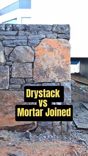 Drystack vs Mortar Joined retaining wall #stonemason #stonemasonry #diy #crafts #diyideas #howto #masonry