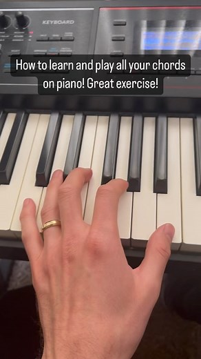 How to play and practice all your chords on piano! #pianochords #pianolessons #pianoforbeginners #beginnerpiano #pianoexercise | Digital Piano School