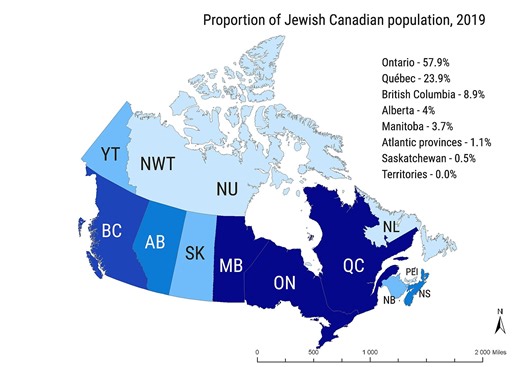 Jewish populations are growing in every major Canadian city—except Toronto