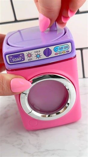 Cute Mini Washing Machine Slime Maker Satisfying Video ASMR! #shorts #mini 🫧