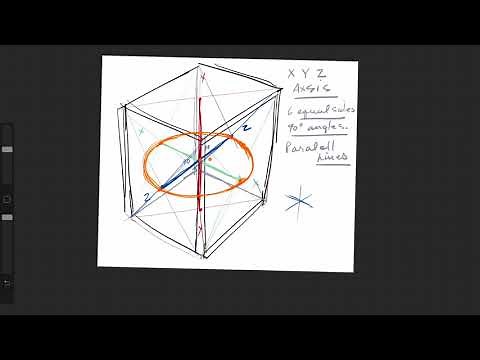 the cube and the X Y Z axis.