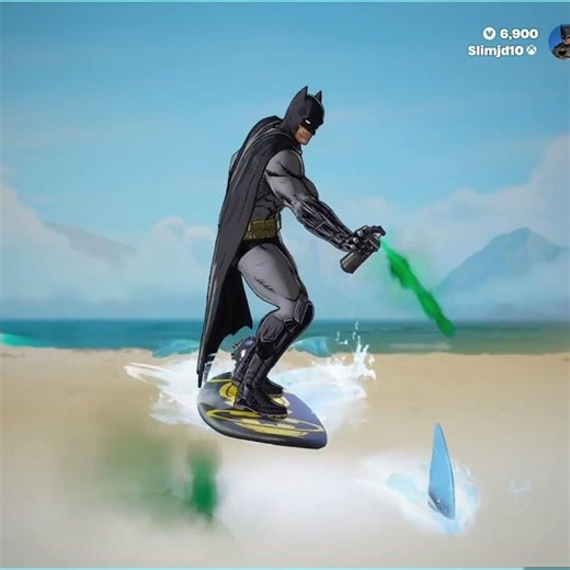 Batman Actually Surfs?! 🏄‍♂️• Batman Surf's Up: The Best DC Emote? #fortnite #shorts