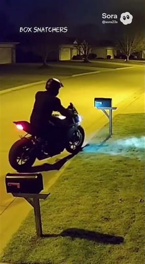Motorcycle Mailbox Prank Goes Wild with 💥🏍️#prank #shorts #video
