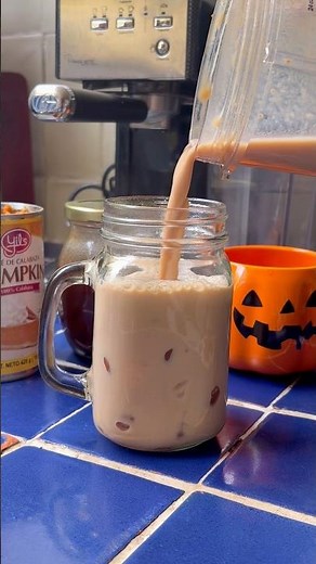 Making my own pumpkin spice latte 🧡 #pumkinspice #latte