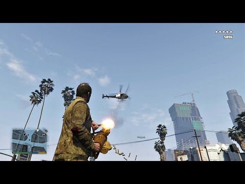 GTA 5 - Trevor's Five Star Mini Gun Rampage Until The Bullets Run Out