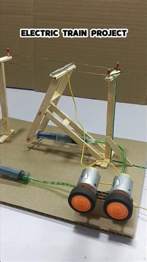 SCHOOL PROJECT ELECTRIC TRAIN USING DC MOTOR ⚡ AMAZING DIY MINI TRAIN