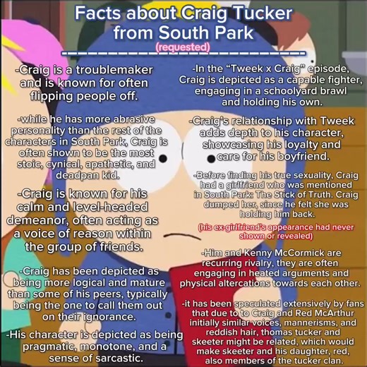 Datos interesantes sobre Craig Tucker en South Park