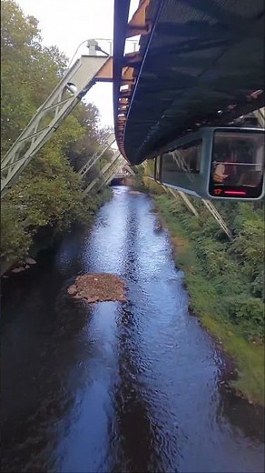 WUPPERTAL Suspended Railway an amazing and unique transportation above the Wupper River #shorts